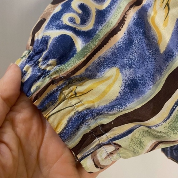 NWOT VTG 80s 90s 100% Silk Windbreaker Bomber Track Jacket Full Zip Women's M - Picture 5 of 7